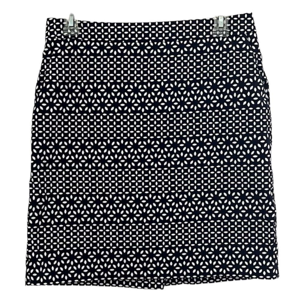 Brooks Brothers Red Fleece Collection Navy Blue and White Print Skirt